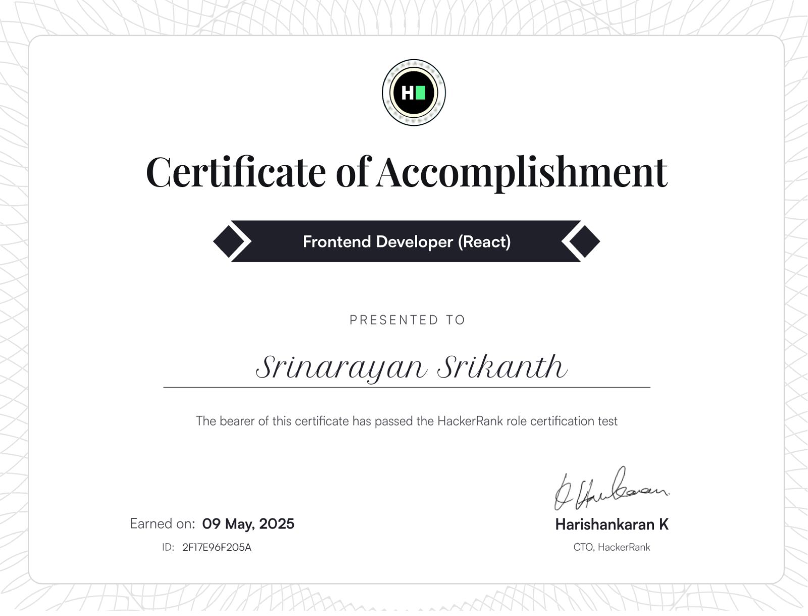 Srinarayan Srikanth Portfolio